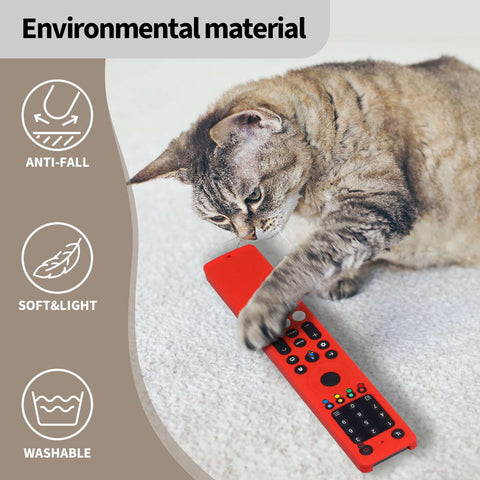 Oboe Silicone TV Remote Cover Compatible with TCL Tv Remote RC833A Case with Lanyard[Remote NOT Included]