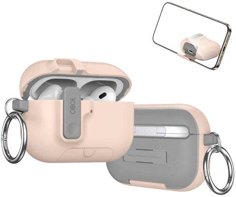 Oboe Aegis Case 'COMPATIBLE WITH' Apple Airpods Pro 3 Case Full Protection Cover with Phone Stand, Magnetic Lock & Keyring (Blue) [AIRPODS & CHARGING CASE NOT INCLUDED]