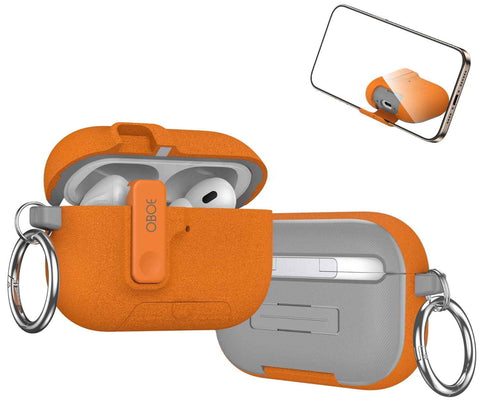 Oboe Aegis Case 'COMPATIBLE WITH' Apple Airpods Pro 3 Case Full Protection Cover with Phone Stand, Magnetic Lock & Keyring (Blue) [AIRPODS & CHARGING CASE NOT INCLUDED]