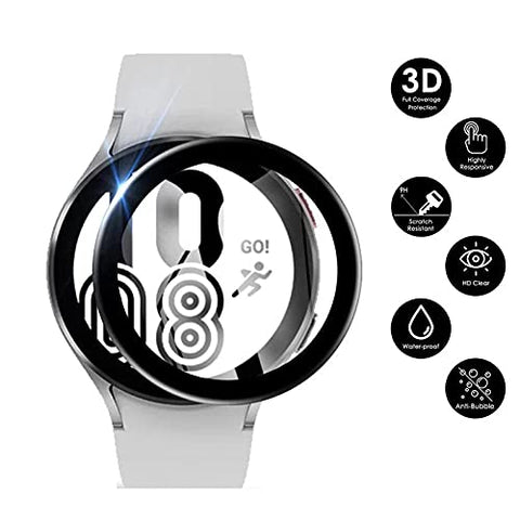 Oboe 40/42/44/46mm 3D Curved Tempered Glass Screen Protector Compatible with Samsung Galaxy Watch 4